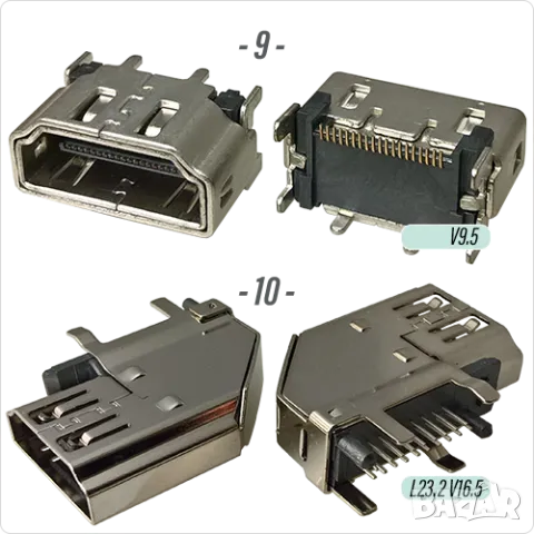 Букса конектор HDMI , mini HDMI SMT, Micro 19 pin HD connector  , снимка 6 - Ремонт на друга електроника - 40051744