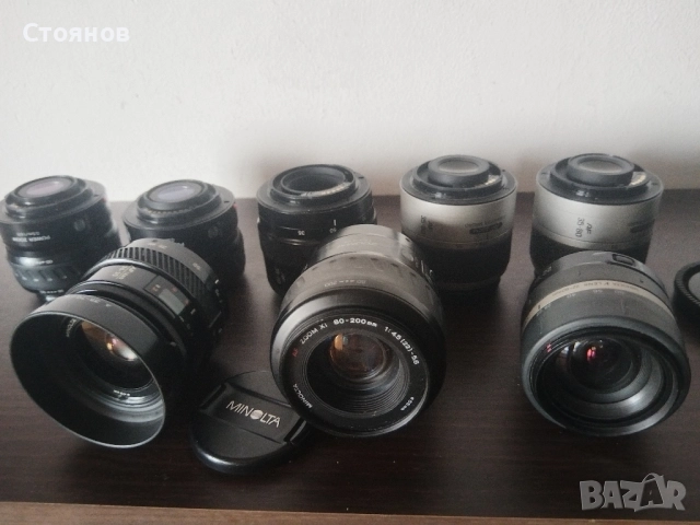 Обективи MINOLTA 70mm:80mm:200mm Japan, снимка 2 - Обективи и филтри - 48374213