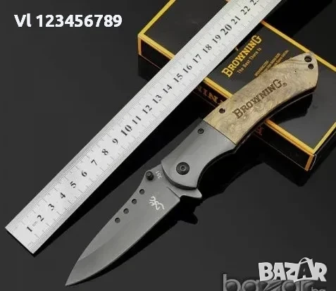 Сгъваем автоматичен нож - Browning 354 ;90х220, снимка 4 - Ножове - 52265968