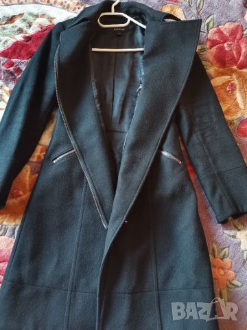 Черно дълго палто с подплата , снимка 8 - Палта, манта - 38491550