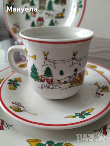 Коледен троен сет , снимка 3 - Чаши - 43239180