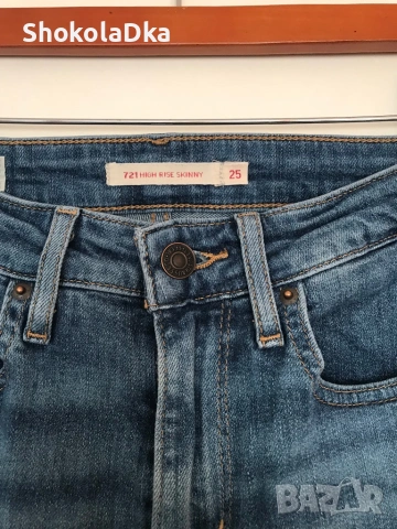 Дънки Levi’s 721 high rise skinny размер 25, снимка 6 - Дънки - 53152094
