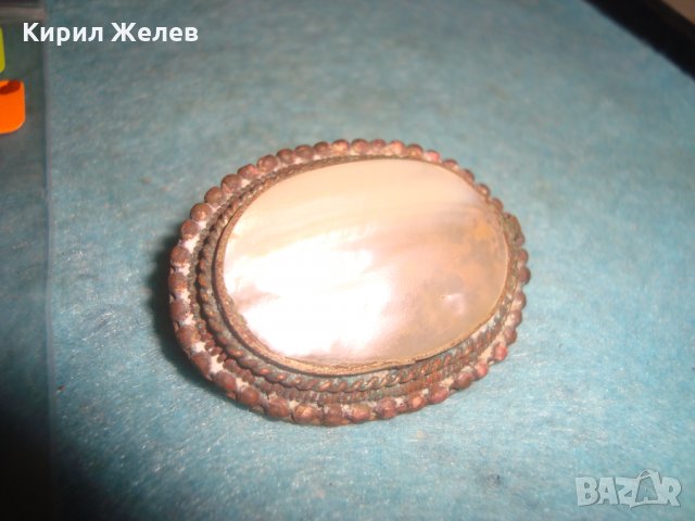 СТАРА ПОСРЕБРЕНА СКЪПОЦЕННА АРТ ДЕКО БРОШКА с БЯЛ ИВИЧЕСТ АХАТ БИЖУ МАЙСТОРСКА РЪЧНА ИЗРАБОТКА 25378, снимка 9 - Антикварни и старинни предмети - 34884026