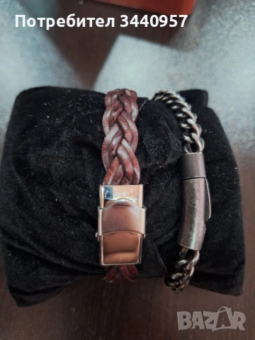 Гривни – естествена кожа + Викинг, снимка 2 - Гривни - 53008075