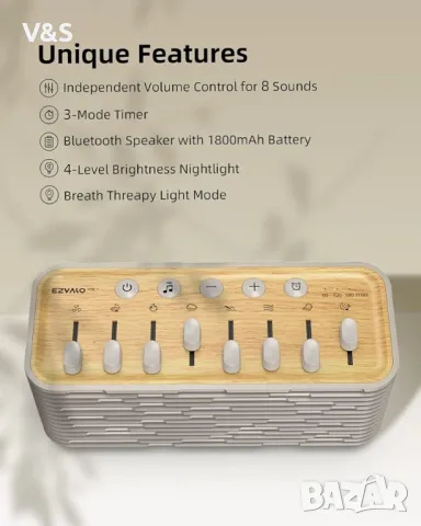 Преносима колонка Звукова машина EZVALO Lite SM2L-B,бебешка колонка,медитация , снимка 7 - Други - 48910876