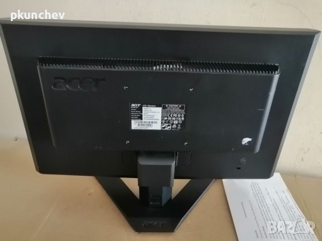Монитор Acer X203H Cb 50,8 см (20") TFT WXGA++ 1600x900, снимка 2 - Монитори - 40783126