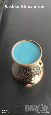 Китайска ваза Клоазон, снимка 4 - Антикварни и старинни предмети - 50659417