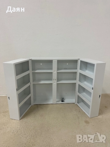 Шкаф за лекарства Relaxdays XXL, 2 врати, стомана, заключващ се, 11 отделения, медицински шкаф , снимка 5 - Шкафове - 52748852