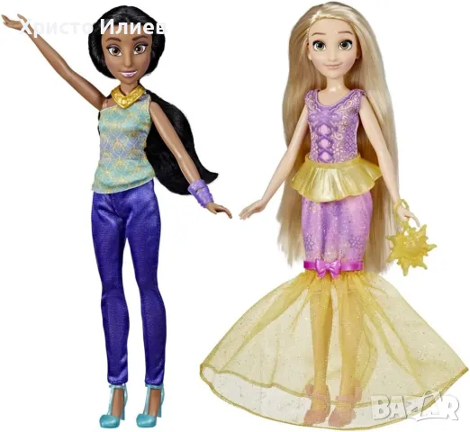 Моден гардероб Disney Princess - С кукли Жасмин и Рапунцел, снимка 10 - Кукли - 48064150