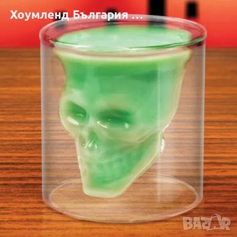 2бр Триизмерна стъклена чаша череп за уиски за алкохол, снимка 5 - Чаши - 50271333