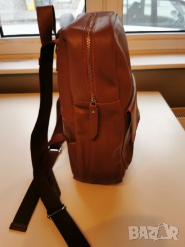 Естествена кожа чанта раница  размер 40/27, снимка 7 - Раници - 34434589