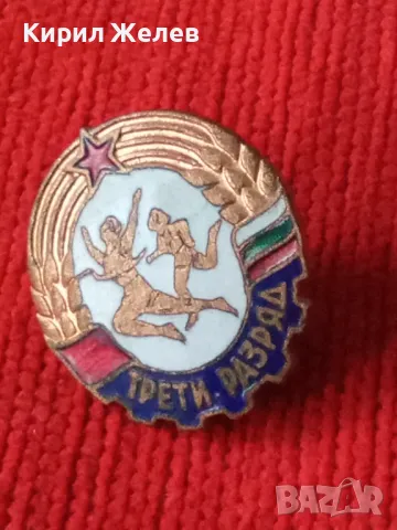 ТРЕТИ РАЗРЯД Стара СПОРТНА ЕМАЙЛИРАНА НРБ СОЦ ЗНАЧКА на ВИНТ 34233, снимка 8 - Колекции - 38970028