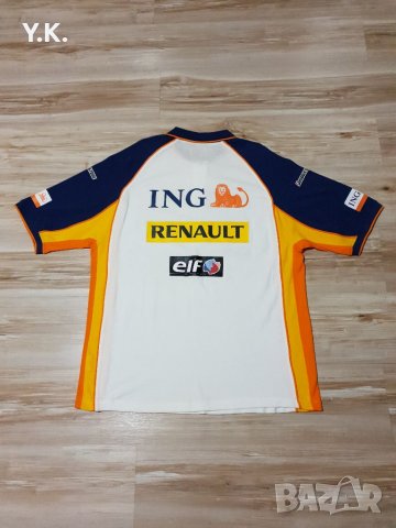 Оригинална мъжка тениска с яка ING Renault F1 Team, снимка 3 - Тениски - 40125764