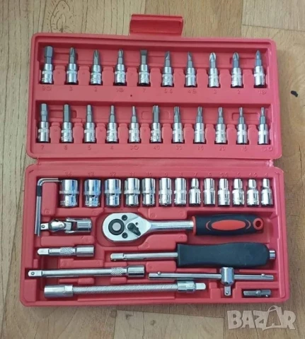 ПРОМО!! Комплект инструменти гедоре 1/4" в куфар, 46 части, снимка 3 - Гедорета - 51336187