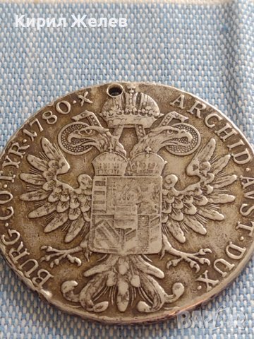 Сребърна монета 1 талер 1780г. Ранен Рестрайк Мария Терезия 13799, снимка 10 - Нумизматика и бонистика - 42930225