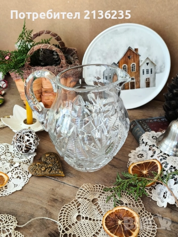 Кристална кана, снимка 4 - Сервизи - 52632664