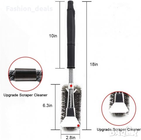 Нова четка за барбекю скара грил почистване решетка от плетена тел, снимка 3 - Барбекюта - 36971580