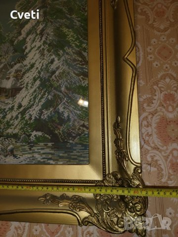 Гоблен,, Хитлерова  зима"/Лунна зима/, снимка 6 - Гоблени - 38014555