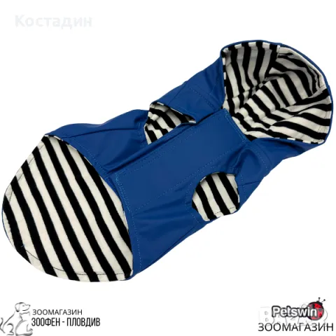 Водоустойчиво Яке за Куче - с Качулка - Синя разцветка - XS, S, M, L, XL, XXL размер - Pet-Interest, снимка 2 - За кучета - 49772167