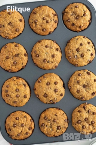 Тава за мъфини с 12 гнезда, с незалепващо покритие , снимка 2 - Форми - 52903218