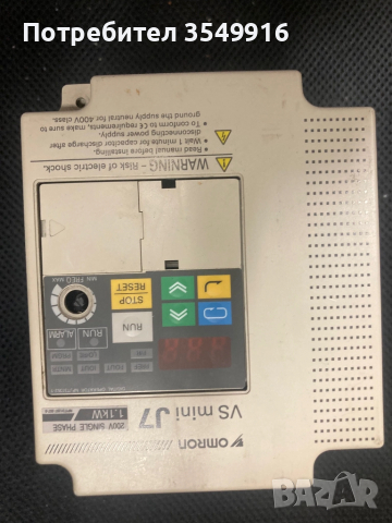 Честотен регулатор (инвертор)OMRON- YASKAWA 1,1КW 220V, снимка 3 - Други машини и части - 52402109