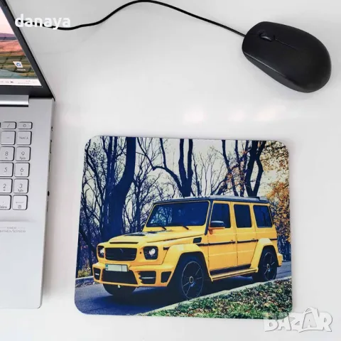 5532 Подложка за мишка с принт на коли и евро банкноти
