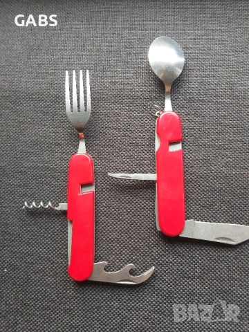 Туристически комплект за хранене с вилица и лъжица 6 в 1, снимка 8 - Екипировка - 50667871