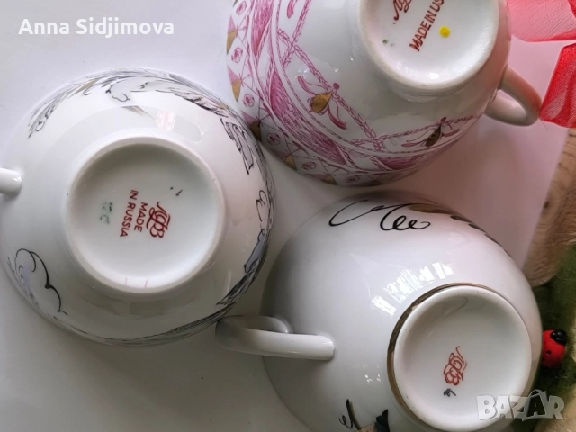 Чайни чаши ЛФЗ руски порцелан , снимка 3 - Чаши - 51548497