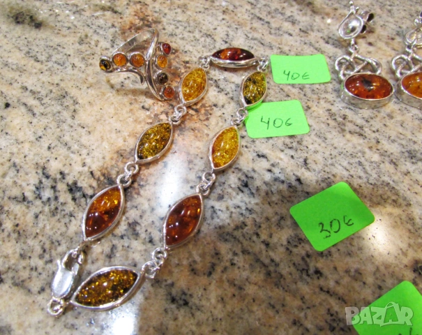 Кехлибарена бижутерия, снимка 13 - Обеци - 53297532