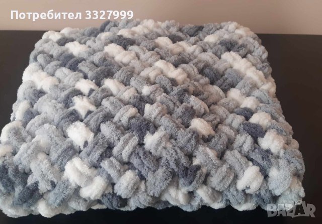 Ръчно плетено одеяло 82/85 см, снимка 3 - Спално бельо и завивки - 42326112