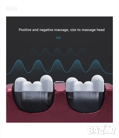 Масажор за крака, с функция за нагряване, Регулируем интензитет, Тъмнорозов, снимка 5 - Масажори - 51372015