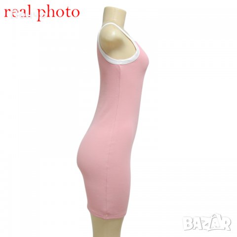 Дамска секси модна стилна красива рокля за жени момичета рокличка дрехи облекло деколте без ръкав еж, снимка 8 - Рокли - 28129585