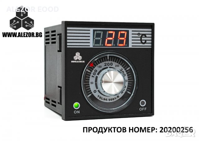 Терморегулатор TEL96-9001 0 - 400 градуса, изход: Реле до 1000W, сензор тип К, 20200256