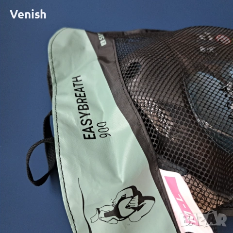 DECATHLON  МАСКА ЗА ГМУРКАНЕ EASYBREATH 900, СИНЯ, снимка 4 - Водни спортове - 53254564