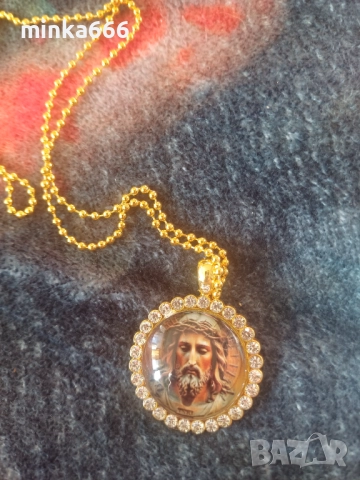 Колие с Исус Христос, снимка 2 - Колиета, медальони, синджири - 52970920