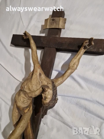 Разпятие Исус Христос / Кръст, снимка 3 - Антикварни и старинни предмети - 51415608
