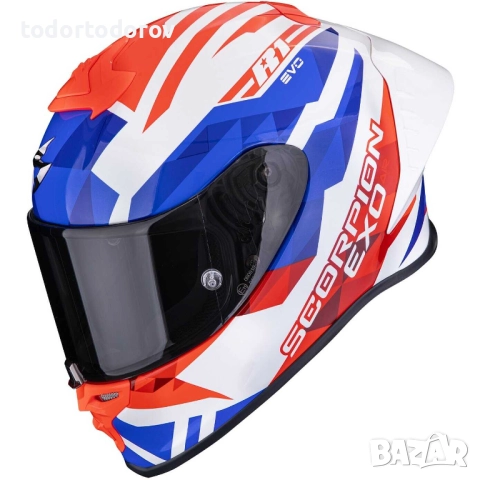 Мото Каска SCORPION EXO-R1 EVO 2 AIR Valere Red-Blue-White