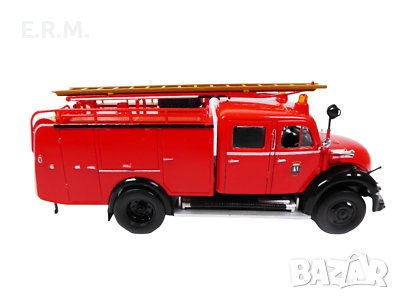 Метален ретро модел на Пожарна кола NOZ TLF 15 на Magirus-Deutz Mercur от 1954 г 1/43 много детайли , снимка 6 - Колекции - 40256535