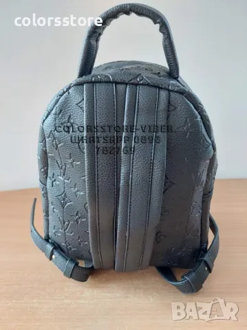 Черна раница  Louis Vuitton-SG82U, снимка 5 - Раници - 47409002