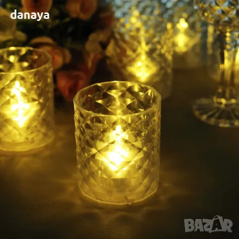 5430 Декоративна електронна свещ в кръгла форма