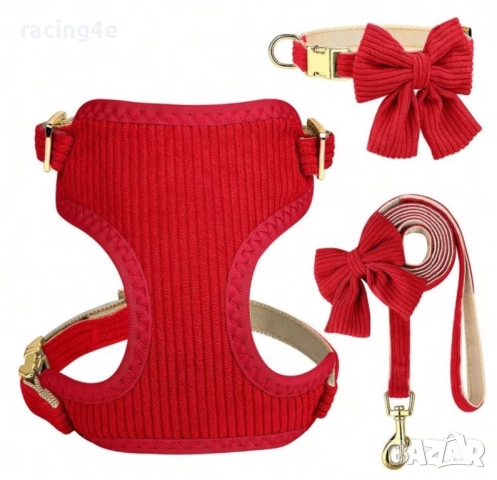 Червена каишка с панделка 