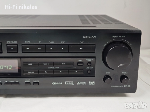стерео усилвател ресийвър DVD CD плейър ONKYO DR-90, снимка 3 - Ресийвъри, усилватели, смесителни пултове - 51856025