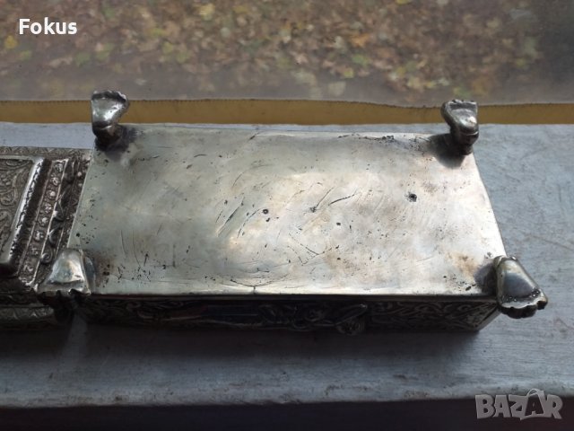 Стара голяма антикварна метална кутия, снимка 5 - Антикварни и старинни предмети - 43133759