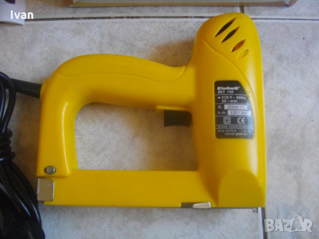 Нов 10-16 мм-Немски Дърводелски Електрически Такер -Einhell BET 750, снимка 10 - Други инструменти - 33568287