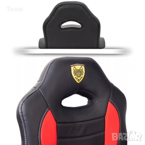 Детски геймърски офис стол – Спортен дизайн, ергономичен и регулируем, снимка 6 - Столове - 53422167