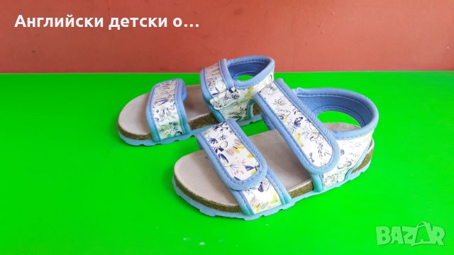 Английски детски сандали с естествена кожастелка-ортопедични-M&S, снимка 3 - Детски сандали и чехли - 28536995