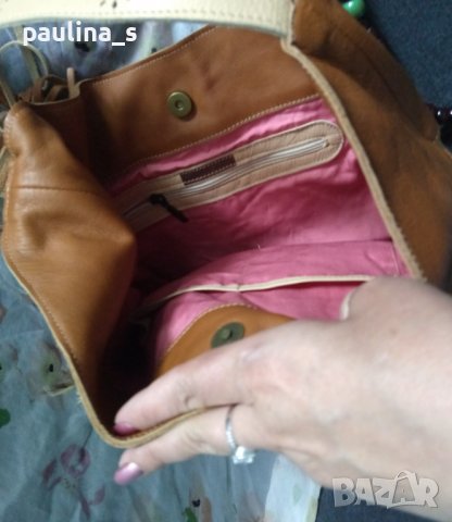 Двуцветна дамска чанта тип торба "Juan Jo" handmade handbags / genuine leather , снимка 8 - Чанти - 37174878