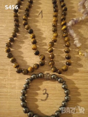 Колие,гердан,гривна,полускъпоценни бижута. Цитрин, тигрово око . Мъжка гривна , снимка 5 - Колиета, медальони, синджири - 52598947