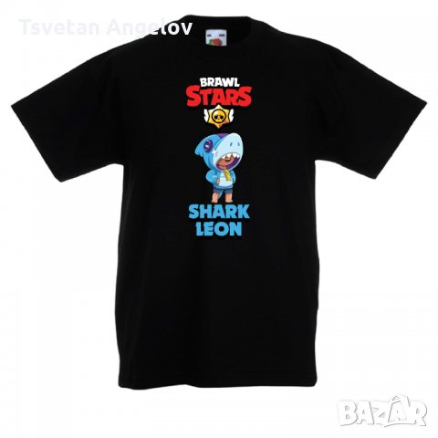 Разпродажба! Детска тениска Shark Leon Brawl Stars, снимка 1 - Детски тениски и потници - 32268473