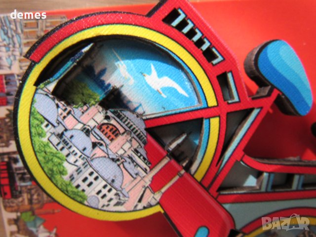 Автентичен 3D магнит от Турция, Истанбул с окото на Назар, снимка 4 - Колекции - 43453765
